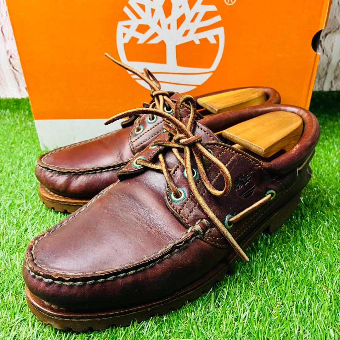 【良品・名作】Timberland 3eye LUG 厚底 本革 8(26)
