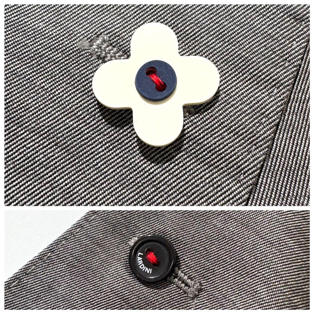 【美品】LARDINI テーラードジャケット easy wear グレー 52