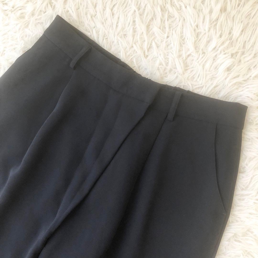 美品 ソージュ 洗える タックパンツ ストレッチ ウエストゴム