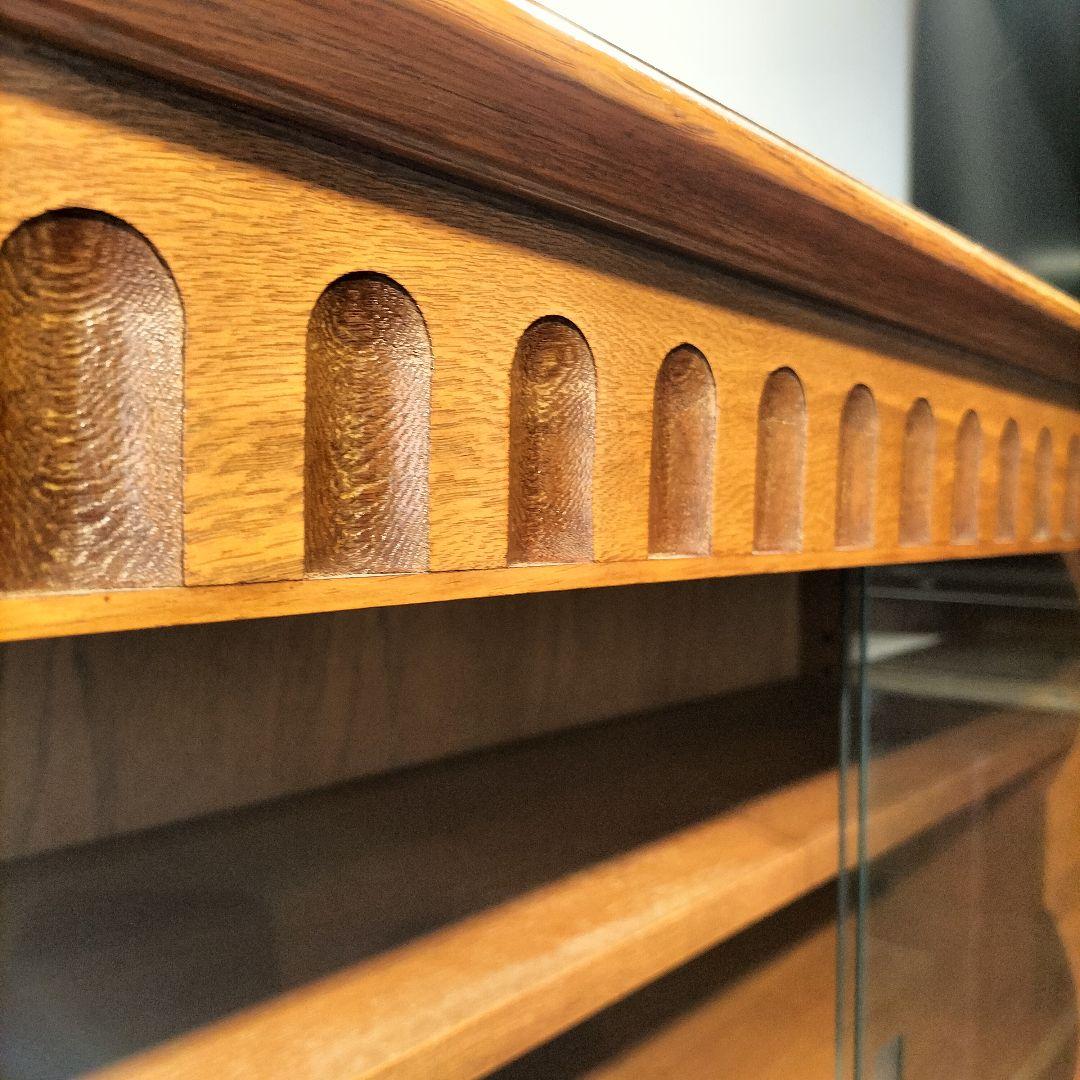 M●東サセール 希少良品☞秋山木工☜職人堅木 ヴィンテージカップボード