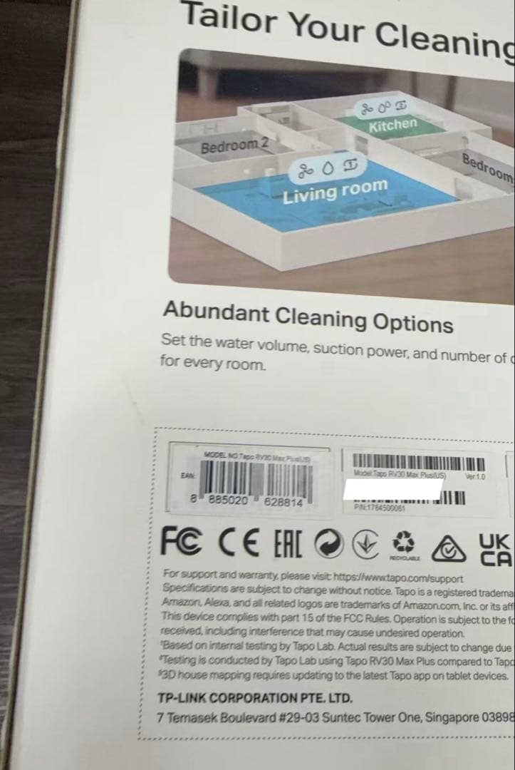 Tapo RV30 Max Plus 人気 5300Pa強力吸引 2in1ロボッ