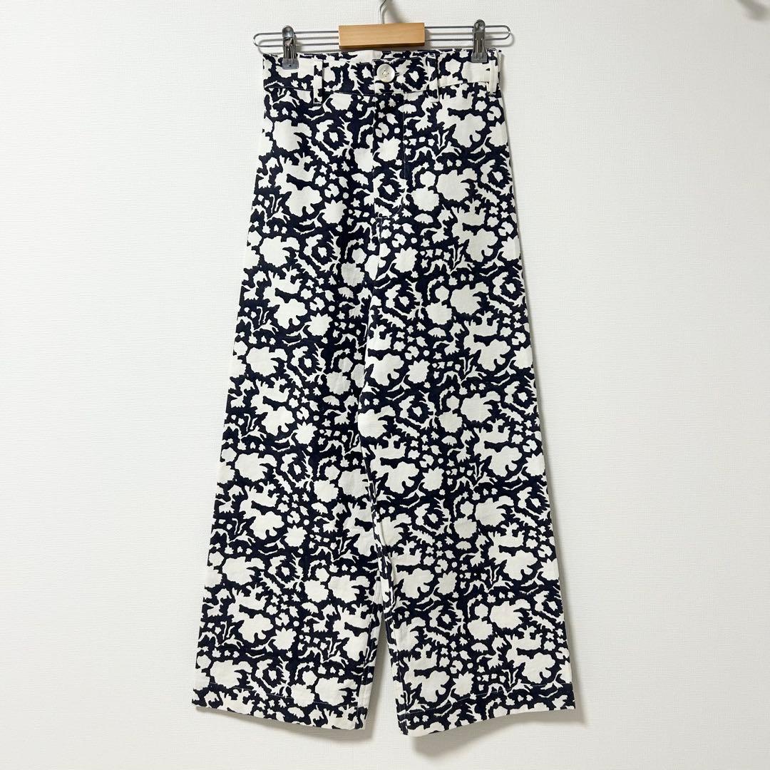 美品✨SZ Blockprints ディスコパンツ　ダークネイビー　花柄　XS
