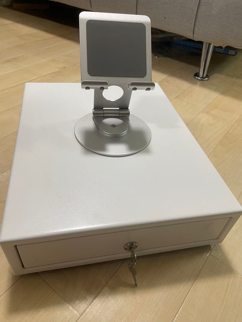 レシートプリンターＲＰ－Ｄ１０対応のキャッシュドロア+ タッブレットスタンド付き