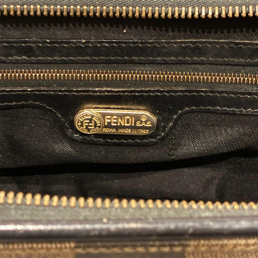 バッグ fendi pequin pattern mini boston bag