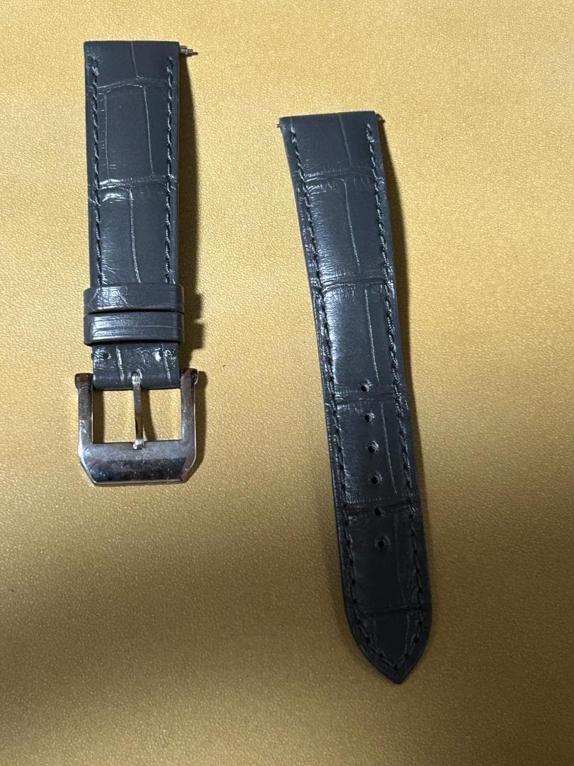 カミーユフォルネ　アリゲーターマット竹斑ベルト　幅19mm