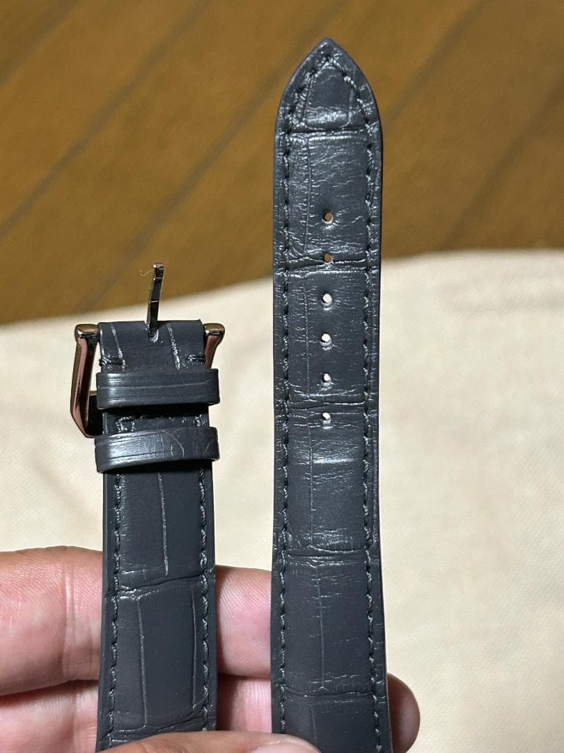 カミーユフォルネ　アリゲーターマット竹斑ベルト　幅19mm