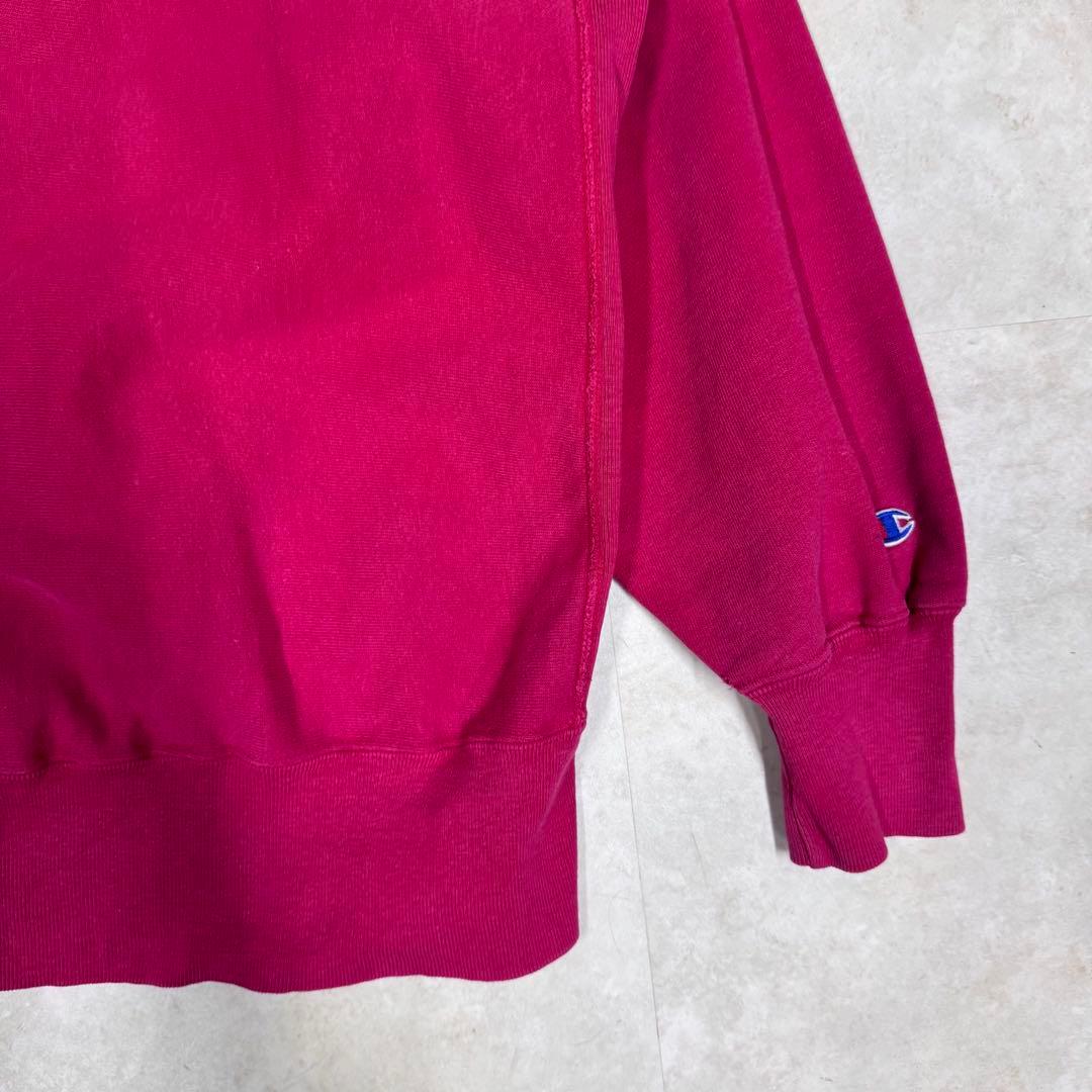 90s チャンピオン リバースウィーブ 目有り ピンク XL 無地