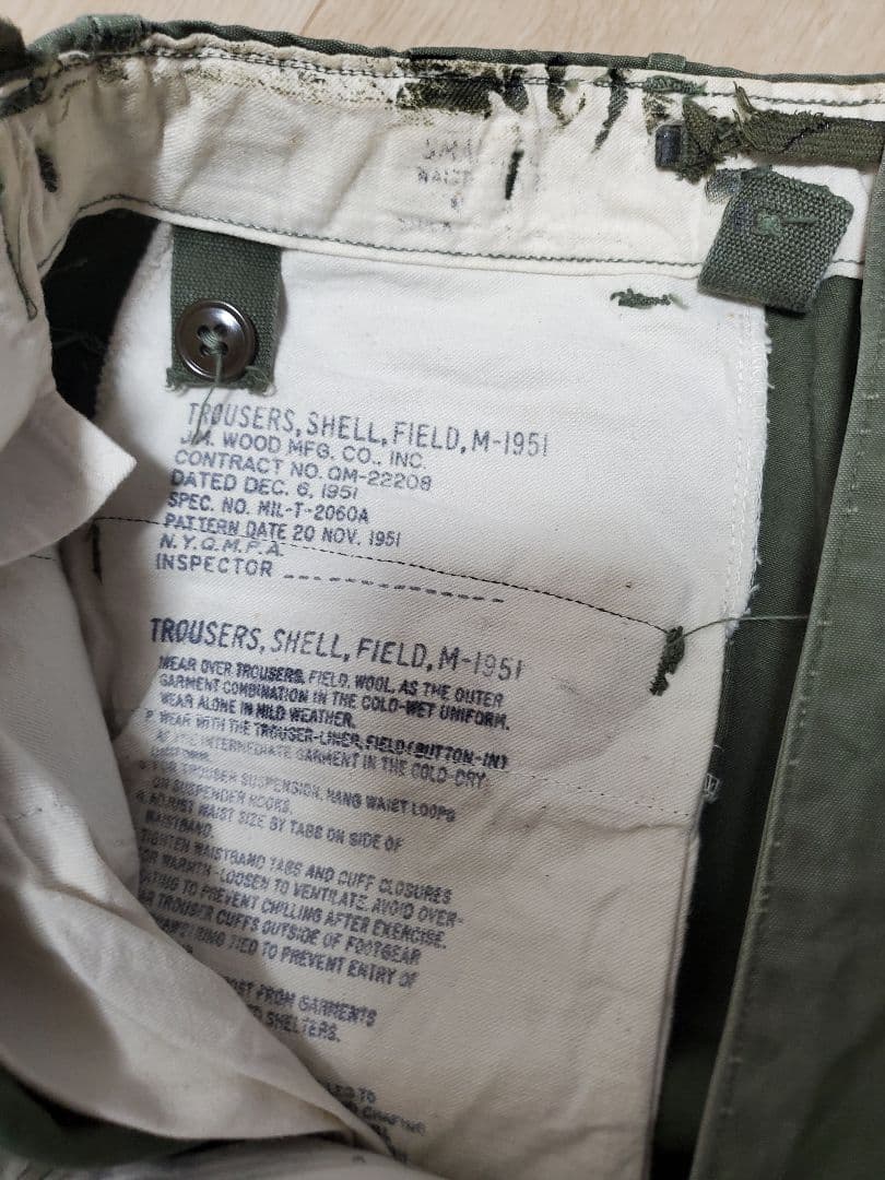 50s M-51 カーゴパンツ M-65 フィールドパンツ