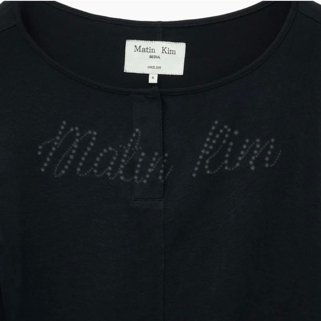 Matin Kim マーティンキム ヘンリーネック シャーリングトップス ロンT