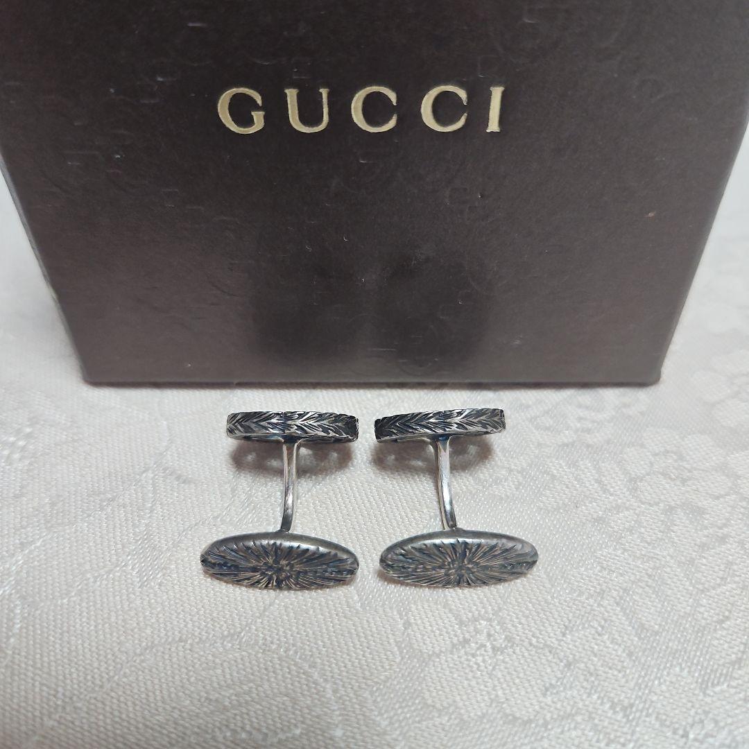 GUCCI　カフスボタン　インターロッキング　GG