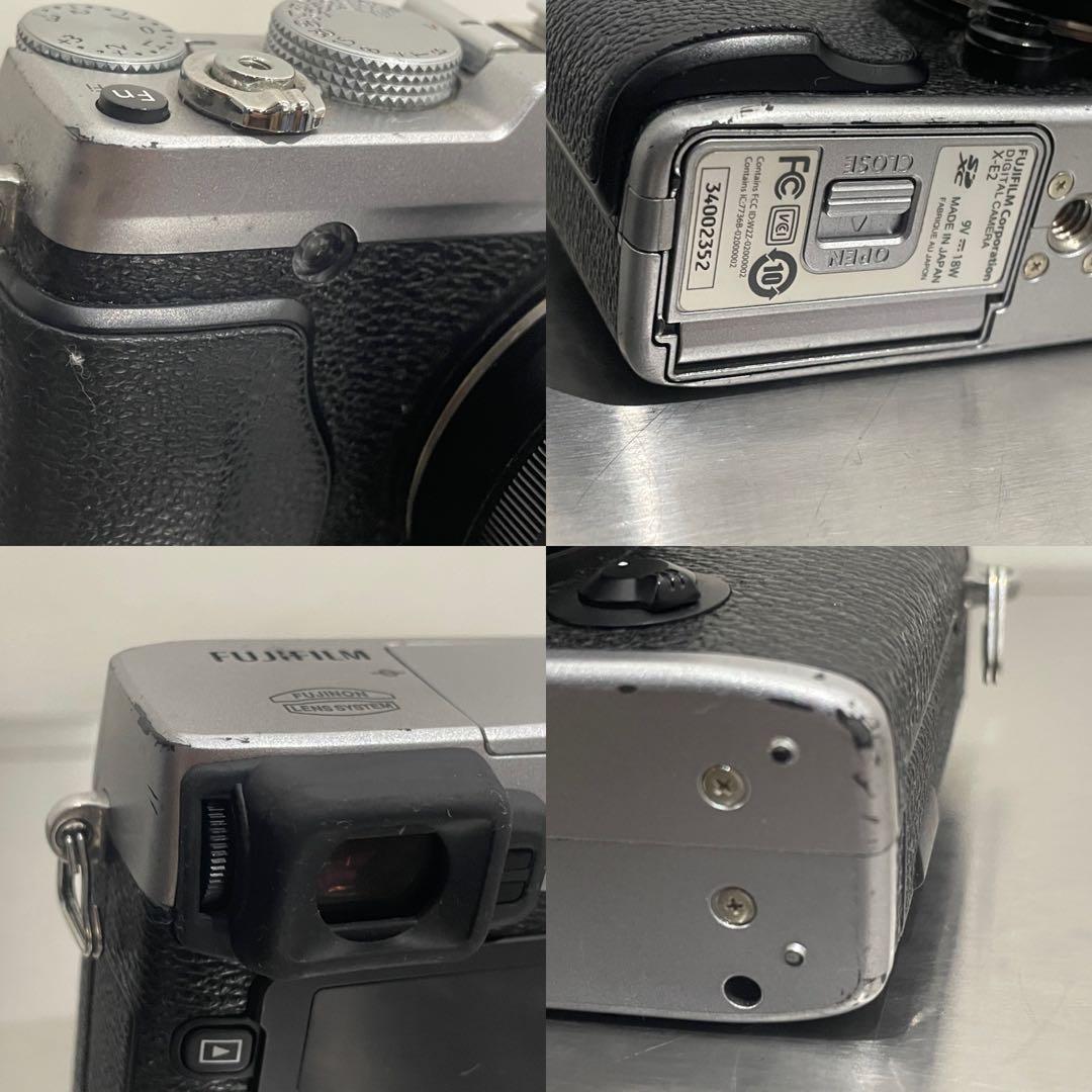 FujifilmX-E2シルバー 27パンケーキ&55-200ズーム 付属品多数