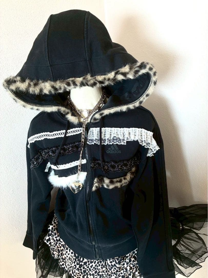 レア✴︎adidasファーリメイク00sy2k 平成ギャル　ゴシックレースNANA