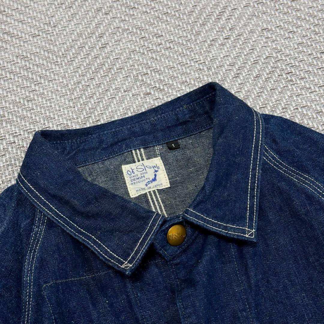 極美品 オアスロウ 1950 デニムジャケット カバーオール 金ボタン 1サイズ