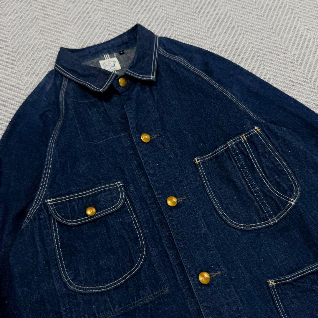 極美品 オアスロウ 1950 デニムジャケット カバーオール 金ボタン 1サイズ