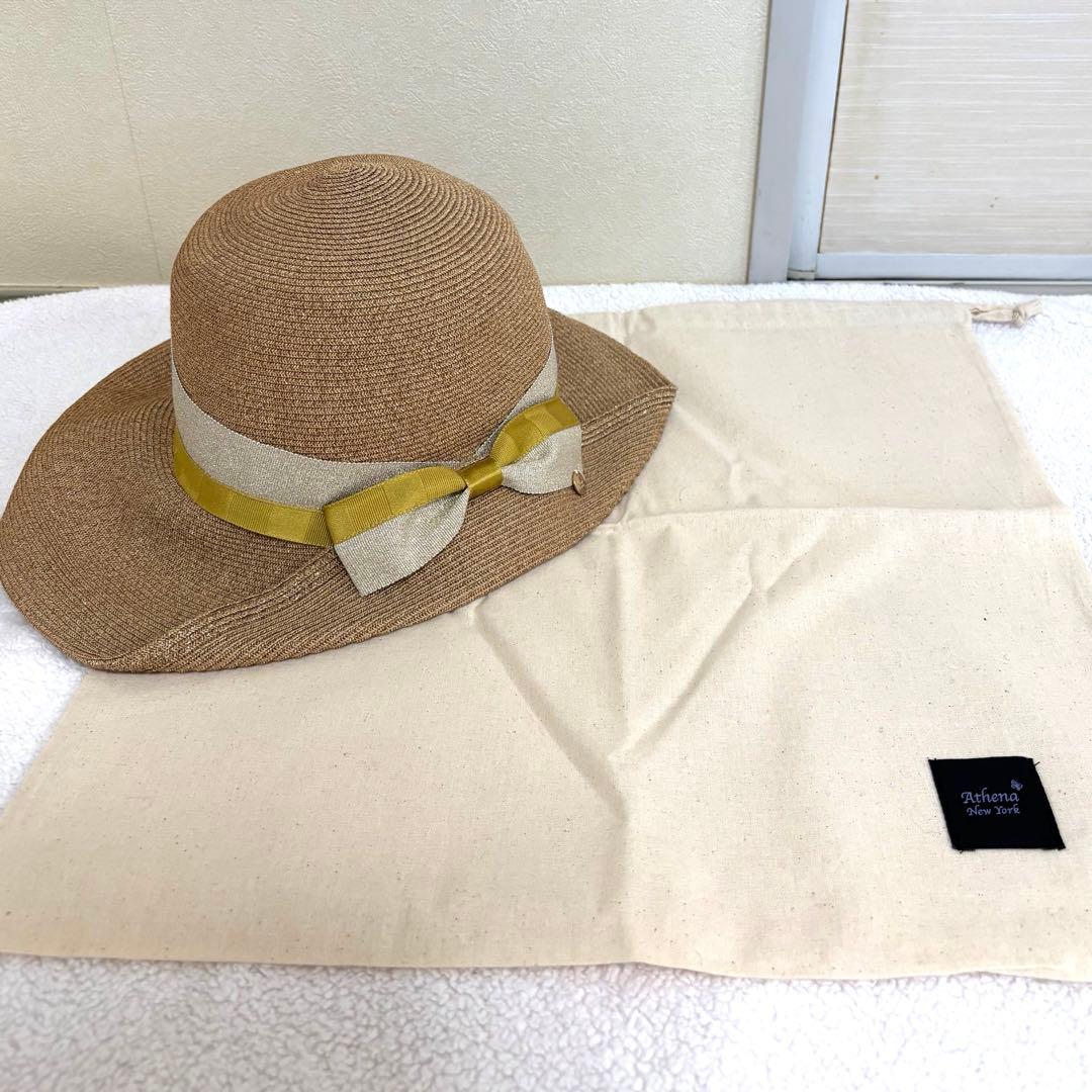専用Athena New Yorkアシーナニューヨークリボン 麦わら帽子 ハット