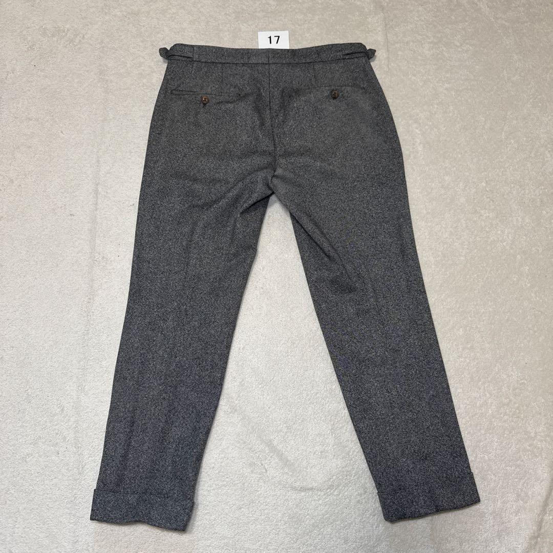 17 美品　インコテックス　スラックス　グレー　サイドアジャスター　46 M