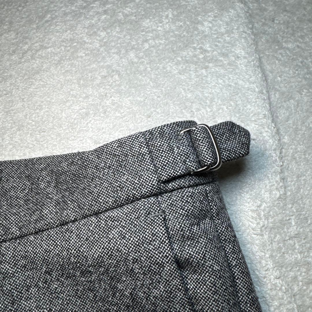 17 美品　インコテックス　スラックス　グレー　サイドアジャスター　46 M