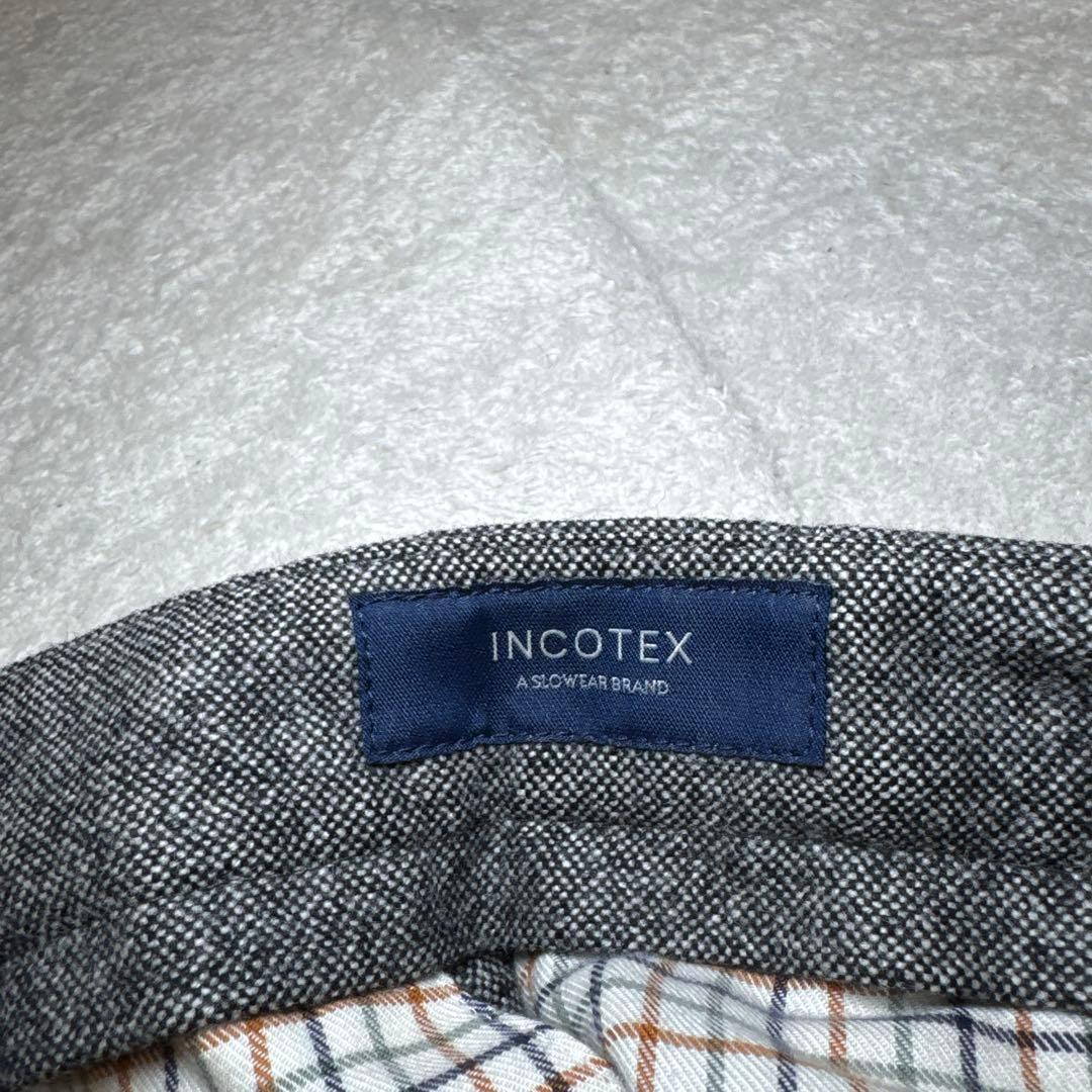 17 美品　インコテックス　スラックス　グレー　サイドアジャスター　46 M