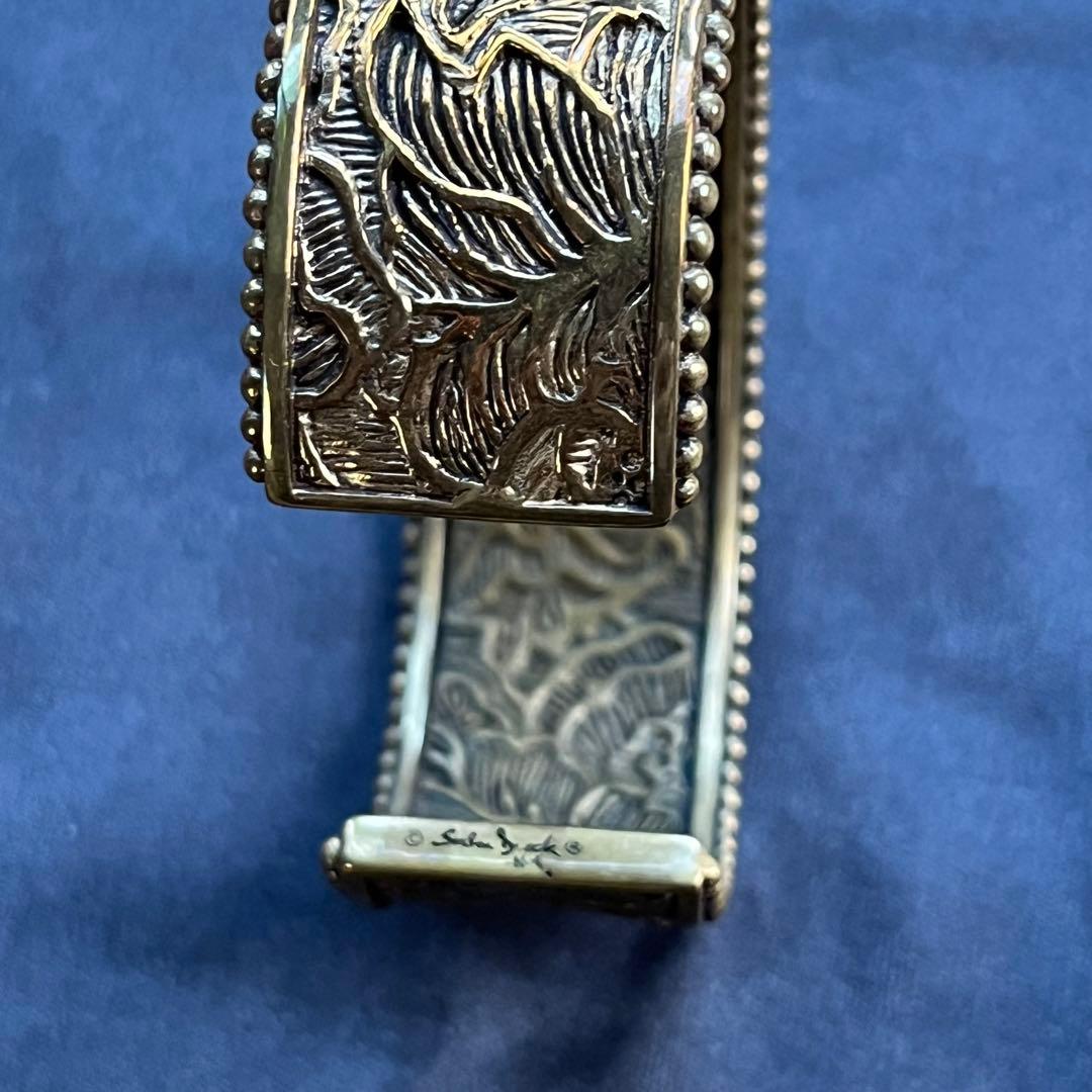 スティーブンデュエック ブロンズ　アメシスト、ラベンダージェイド　バングル