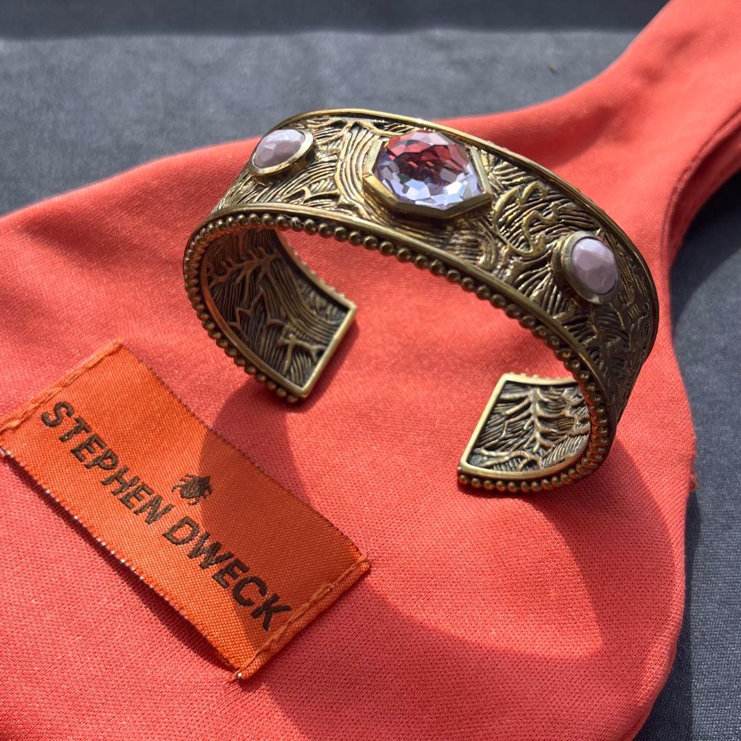 スティーブンデュエック ブロンズ　アメシスト、ラベンダージェイド　バングル