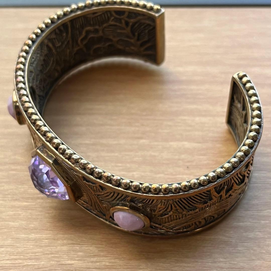 スティーブンデュエック ブロンズ　アメシスト、ラベンダージェイド　バングル
