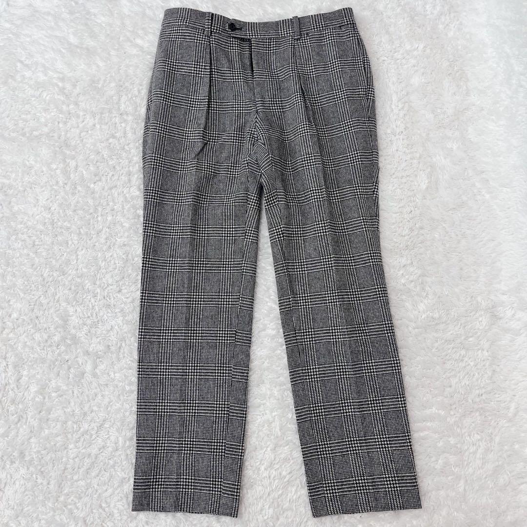 美品 EDIFICE グレンチェック スーツセットアップ 千鳥格子 グレー