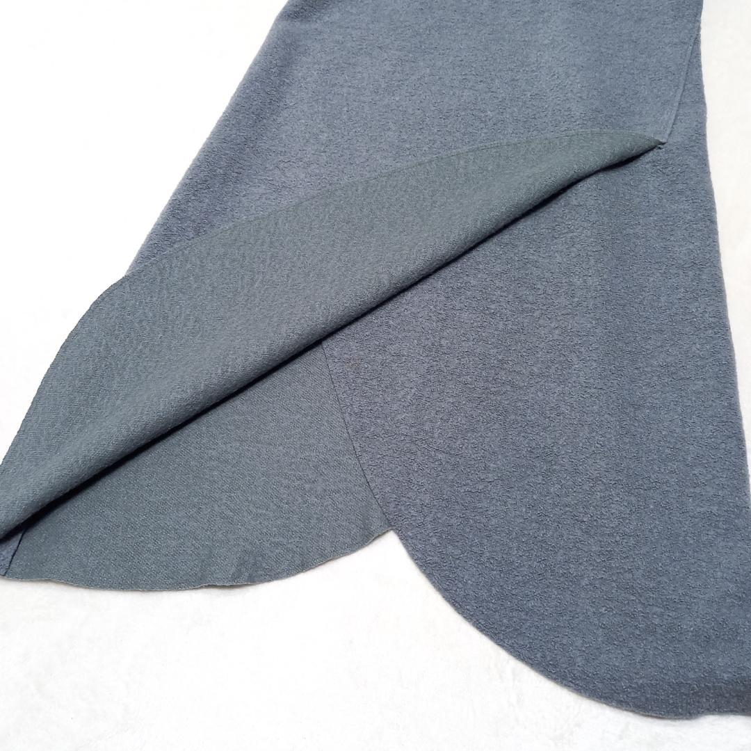 美品✨エンポリオアルマーニ アシンメトリードレス ベルベット×ブークレ 40