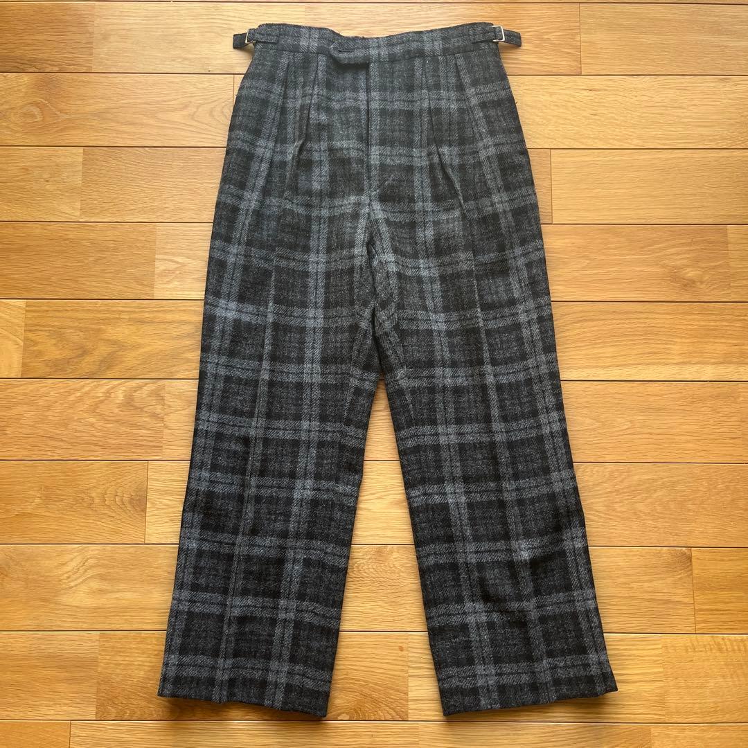 パンツ NEAT Wide Type II Black Gray Check Wool