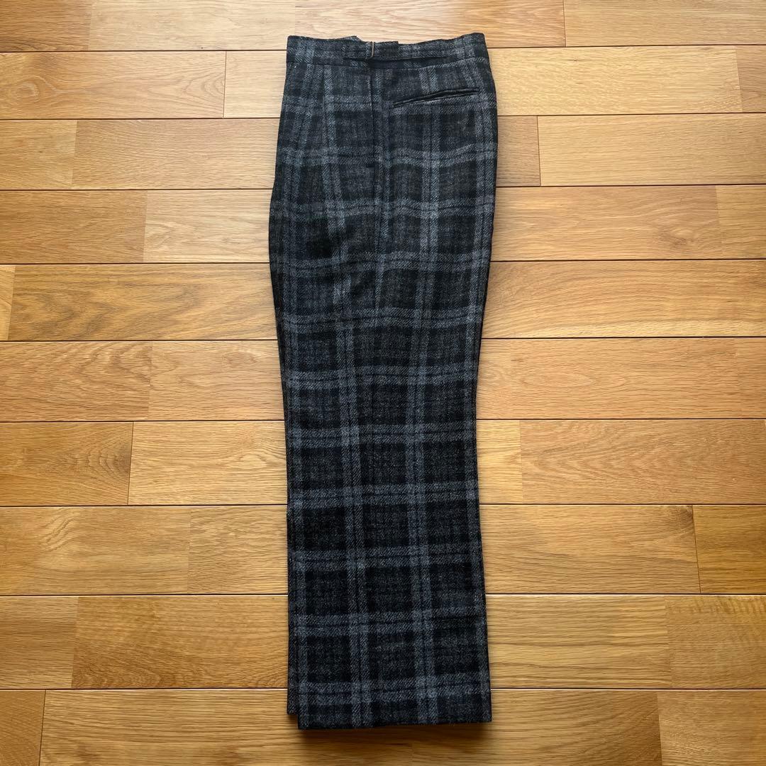 パンツ NEAT Wide Type II Black Gray Check Wool