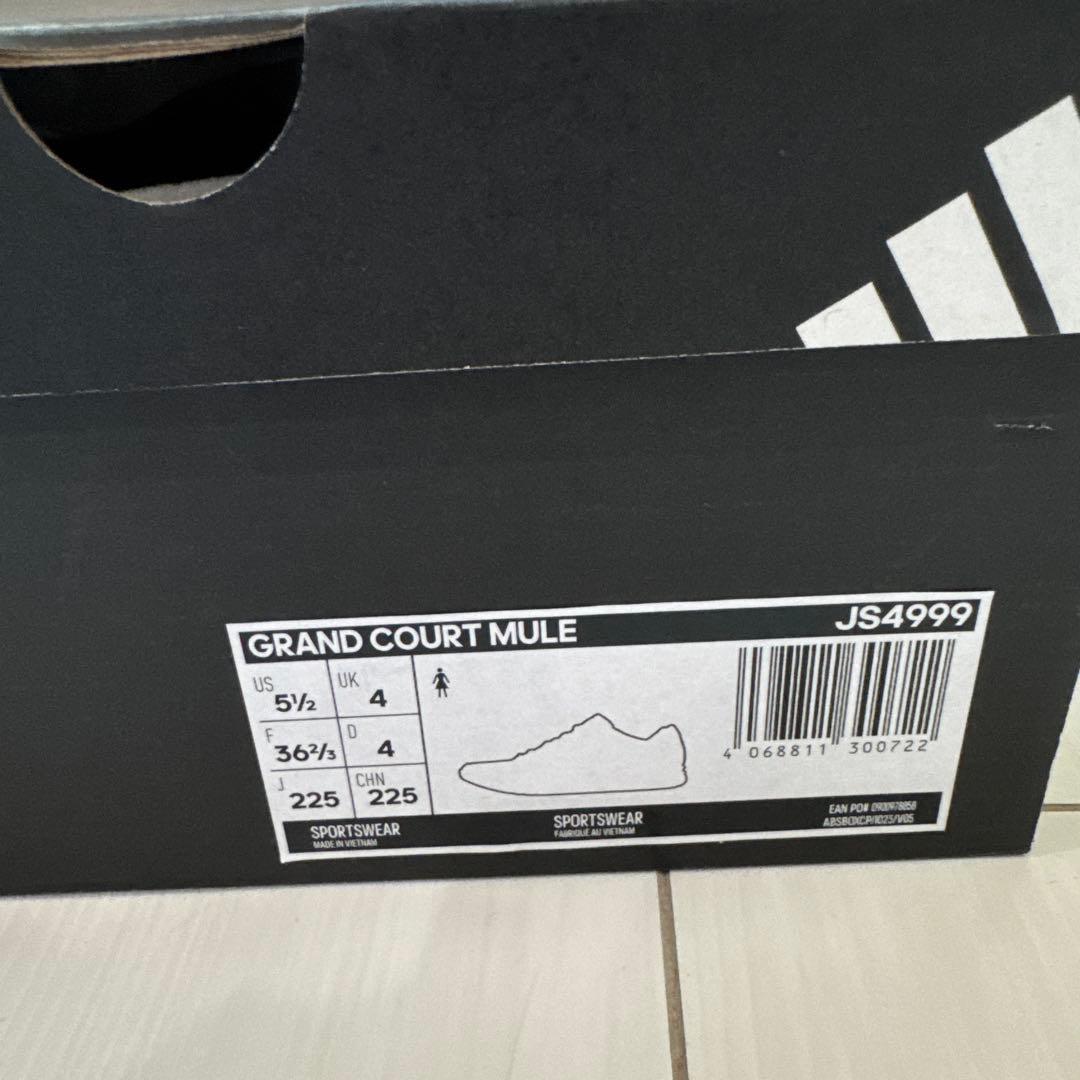 adidas グランドミュールコートミュール JS4999 グレー