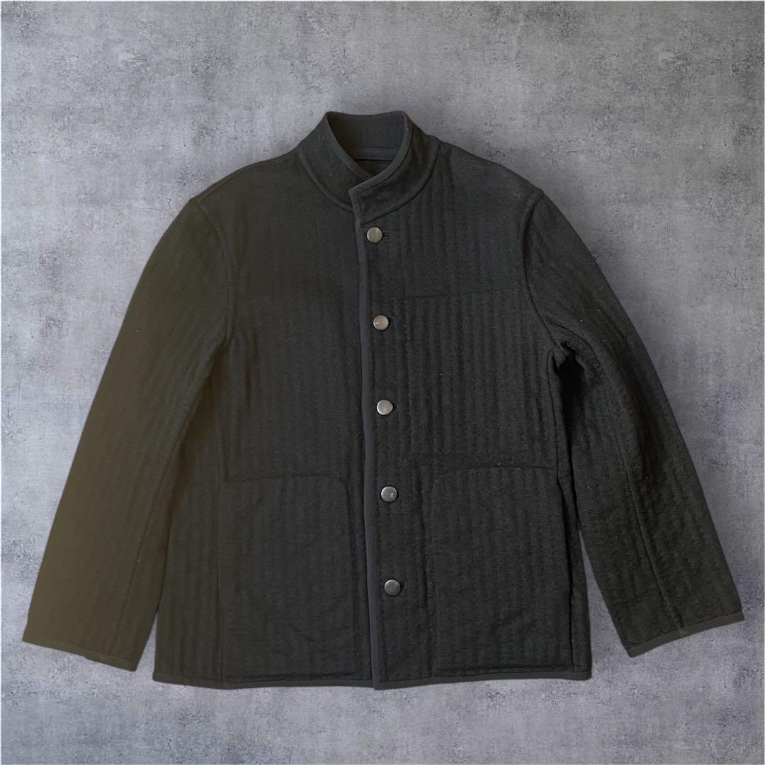 イッセイミヤケ ハート 刺子　ウールナイロン　リバーシブル　マオジャケット