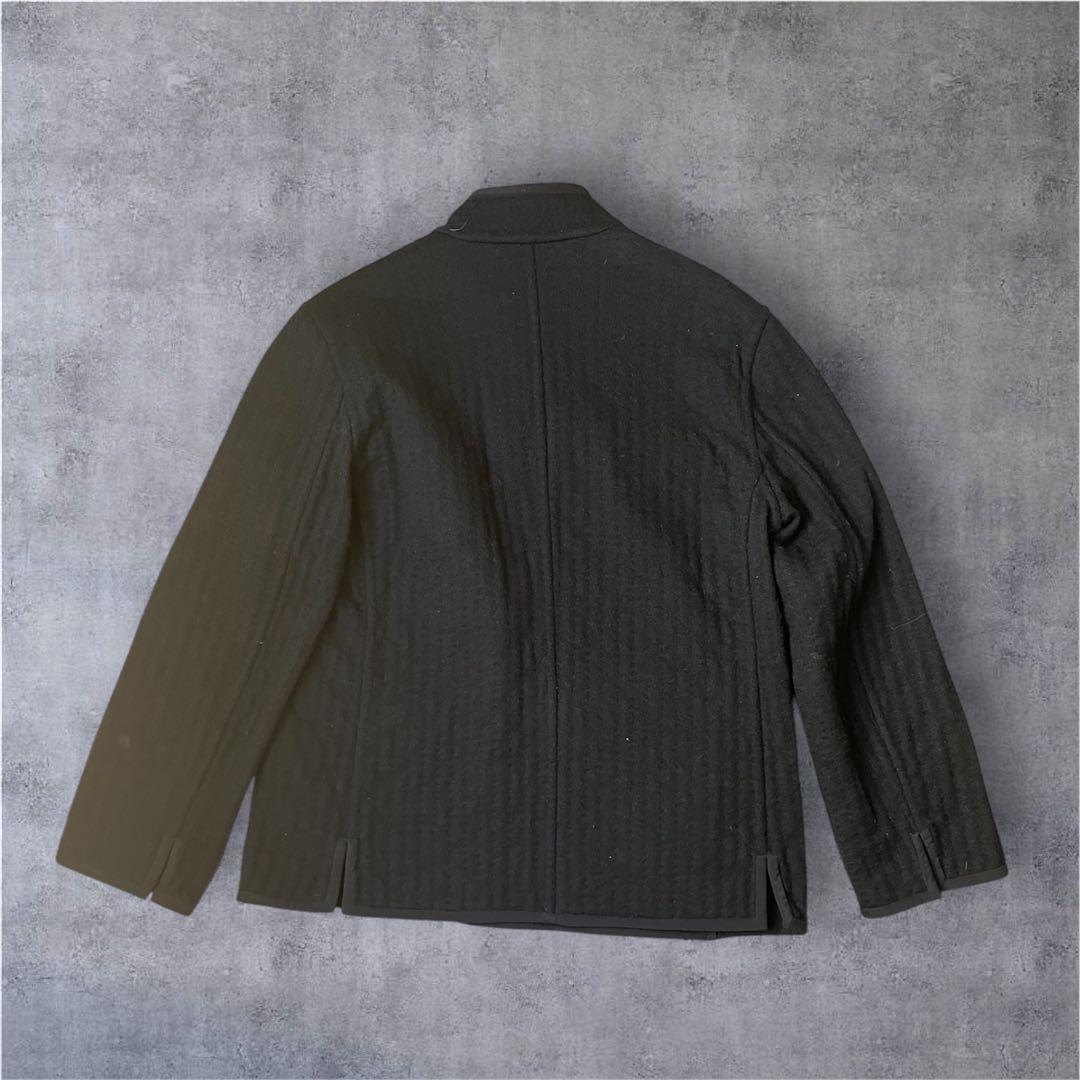 イッセイミヤケ ハート 刺子　ウールナイロン　リバーシブル　マオジャケット