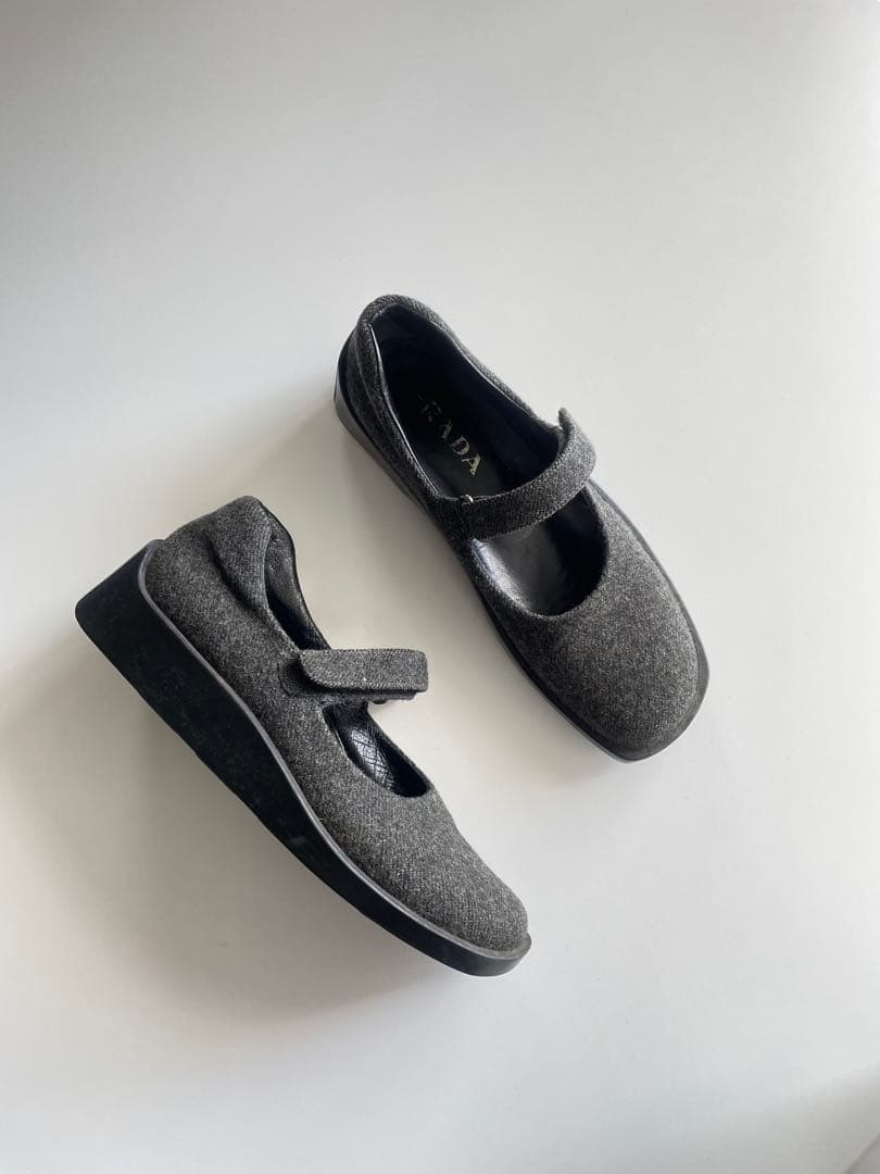 靴 PRADA FW1998 SQUARE TOE SHOES 36 1/2