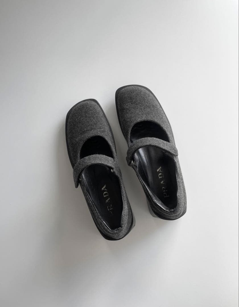 靴 PRADA FW1998 SQUARE TOE SHOES 36 1/2