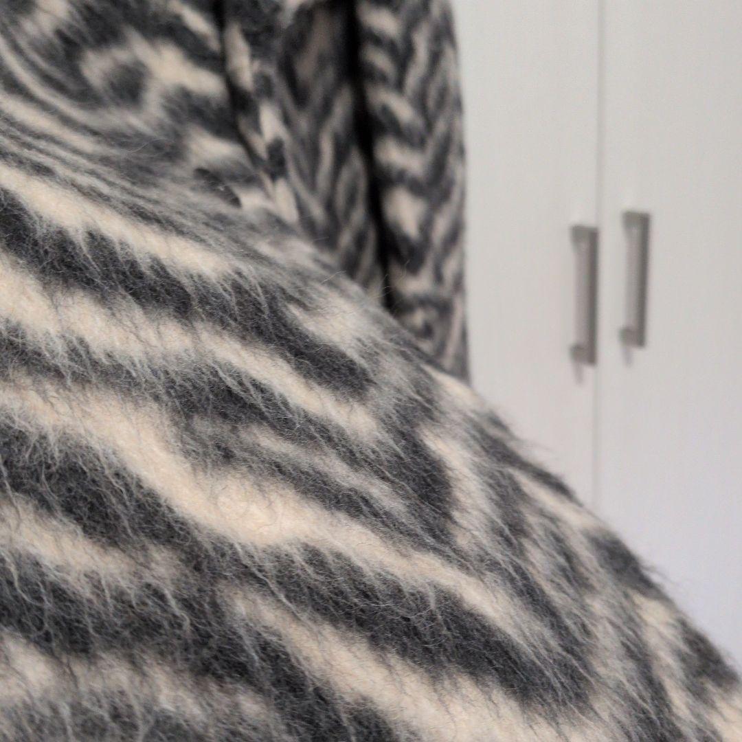 定価20万　マディソンブルー　ゼブラ柄　シャギー　コート