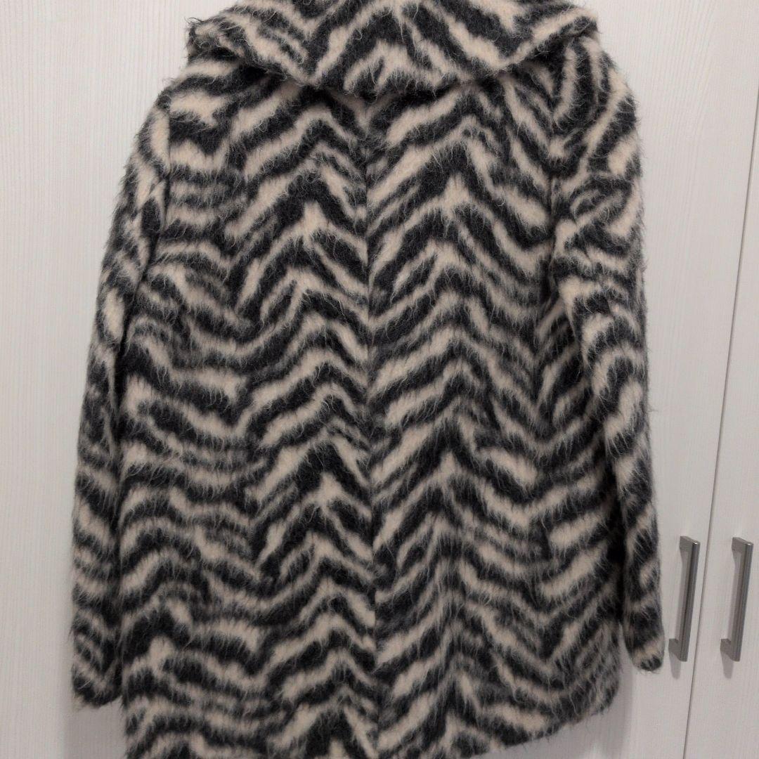 定価20万　マディソンブルー　ゼブラ柄　シャギー　コート