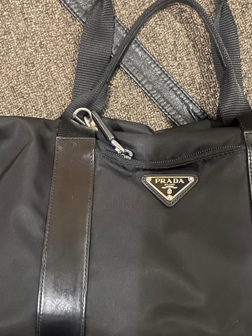 ま*ら様 PRADAブラック ボストンバッグ