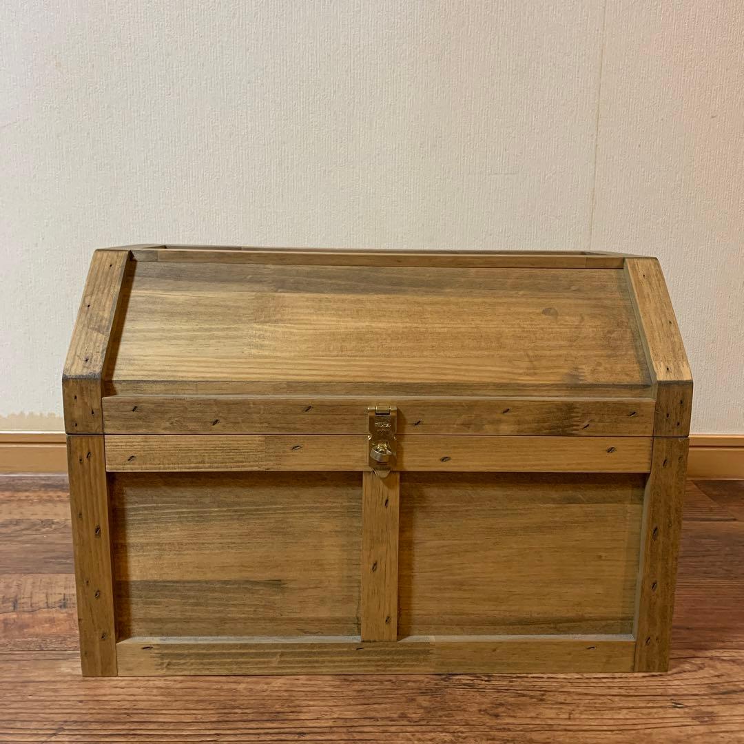 【るるるん】海賊宝箱 ■ アメリカン雑貨 木箱　アンティーク風木箱