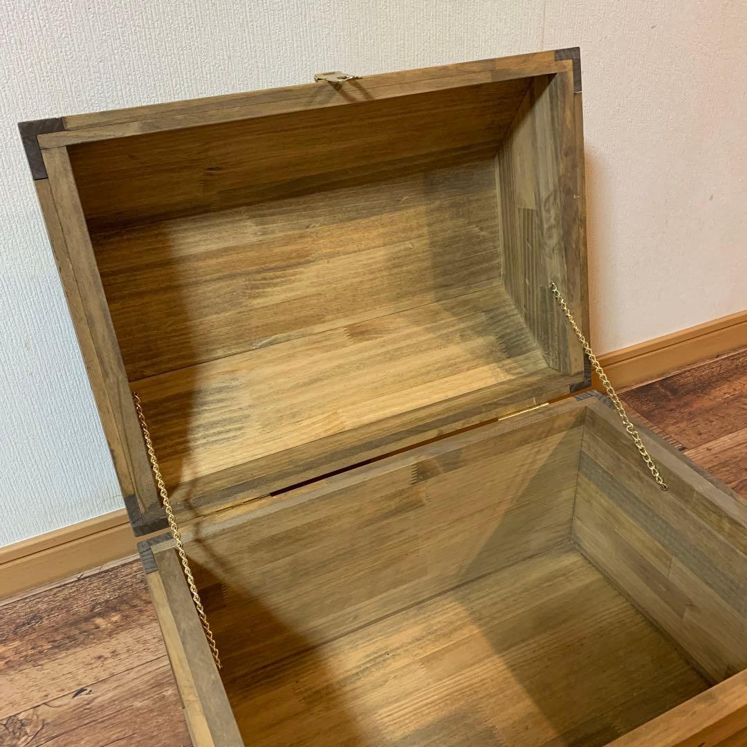 【るるるん】海賊宝箱 ■ アメリカン雑貨 木箱　アンティーク風木箱