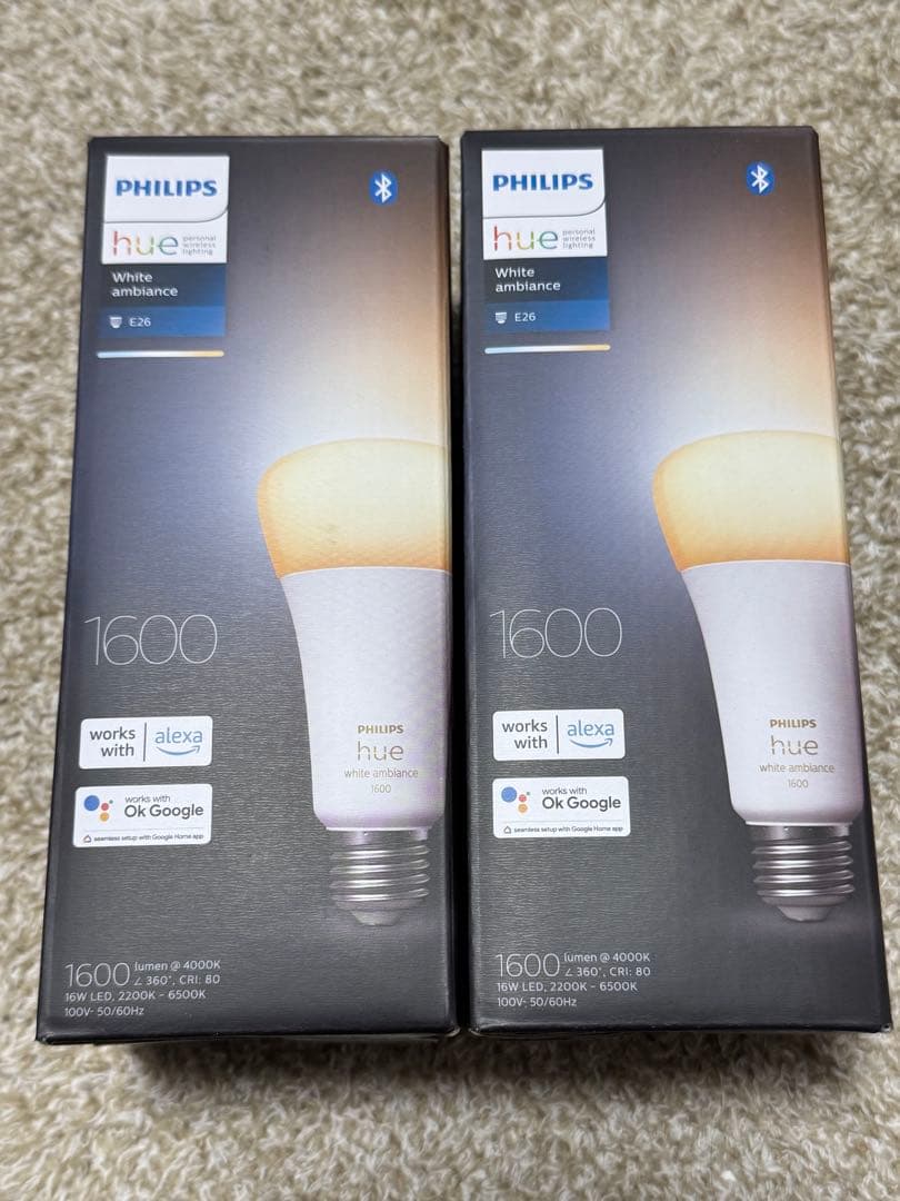 Philips Hue White Ambiance E26 1600新品未使用