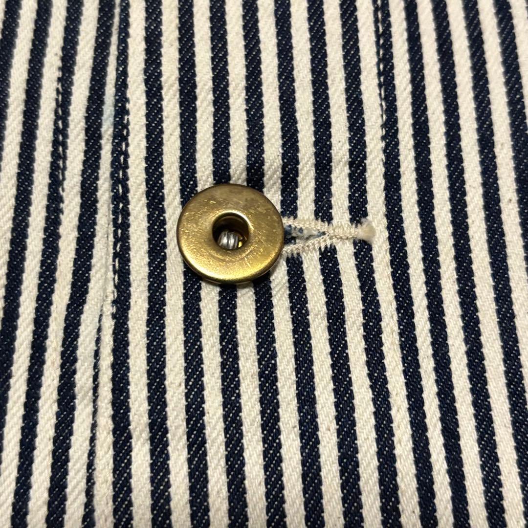 美品 FOB FACTORY F2410 ヒッコリー カバーオール L