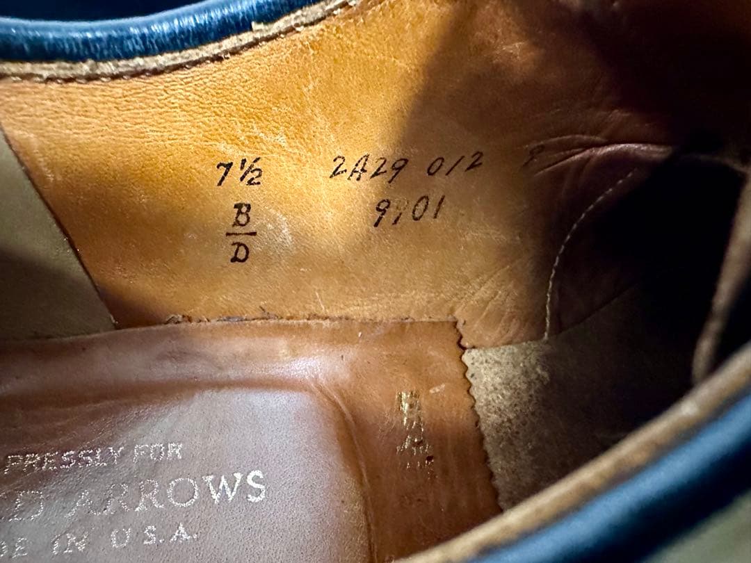 【希少】オールデン　9901 コードバン　ブラック　US7.5D