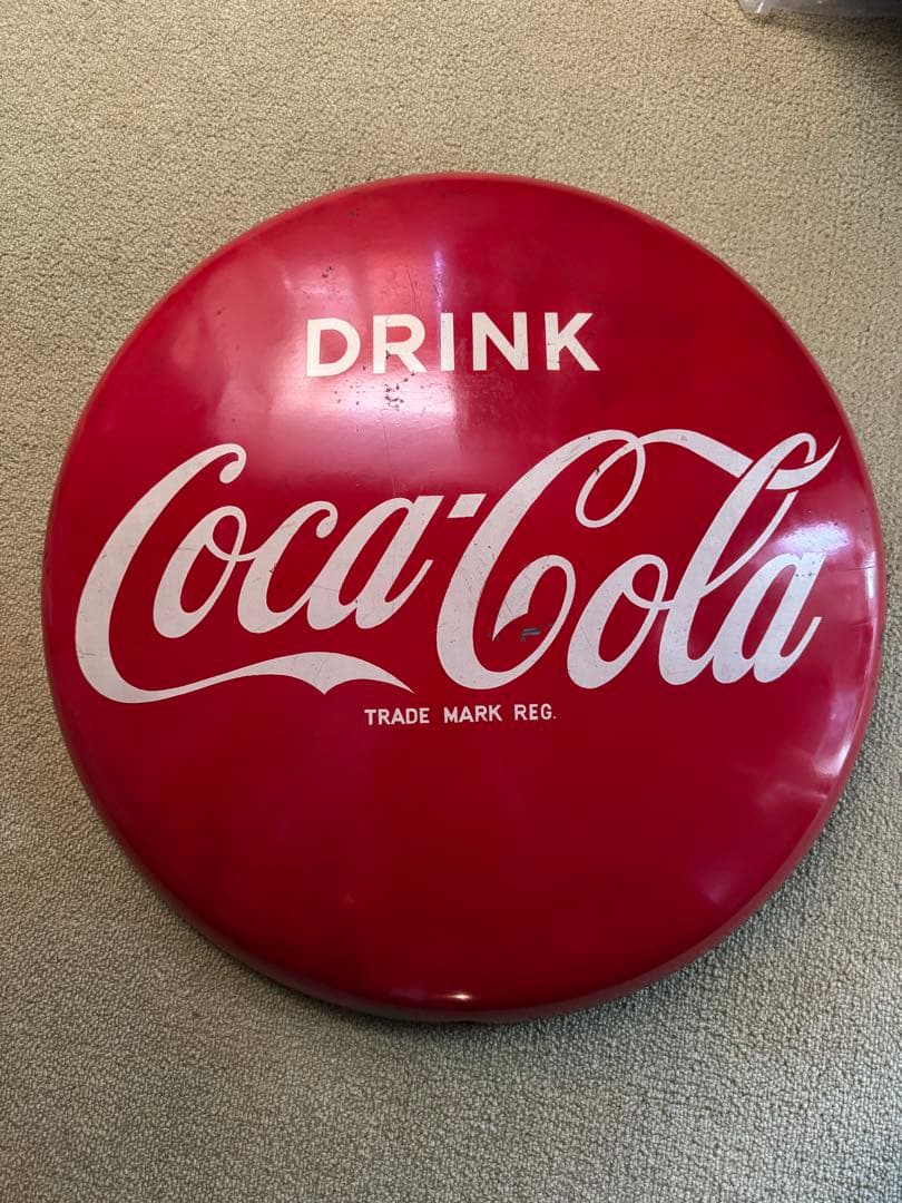 Coca-Cola ホロー丸看板 直径約55cm