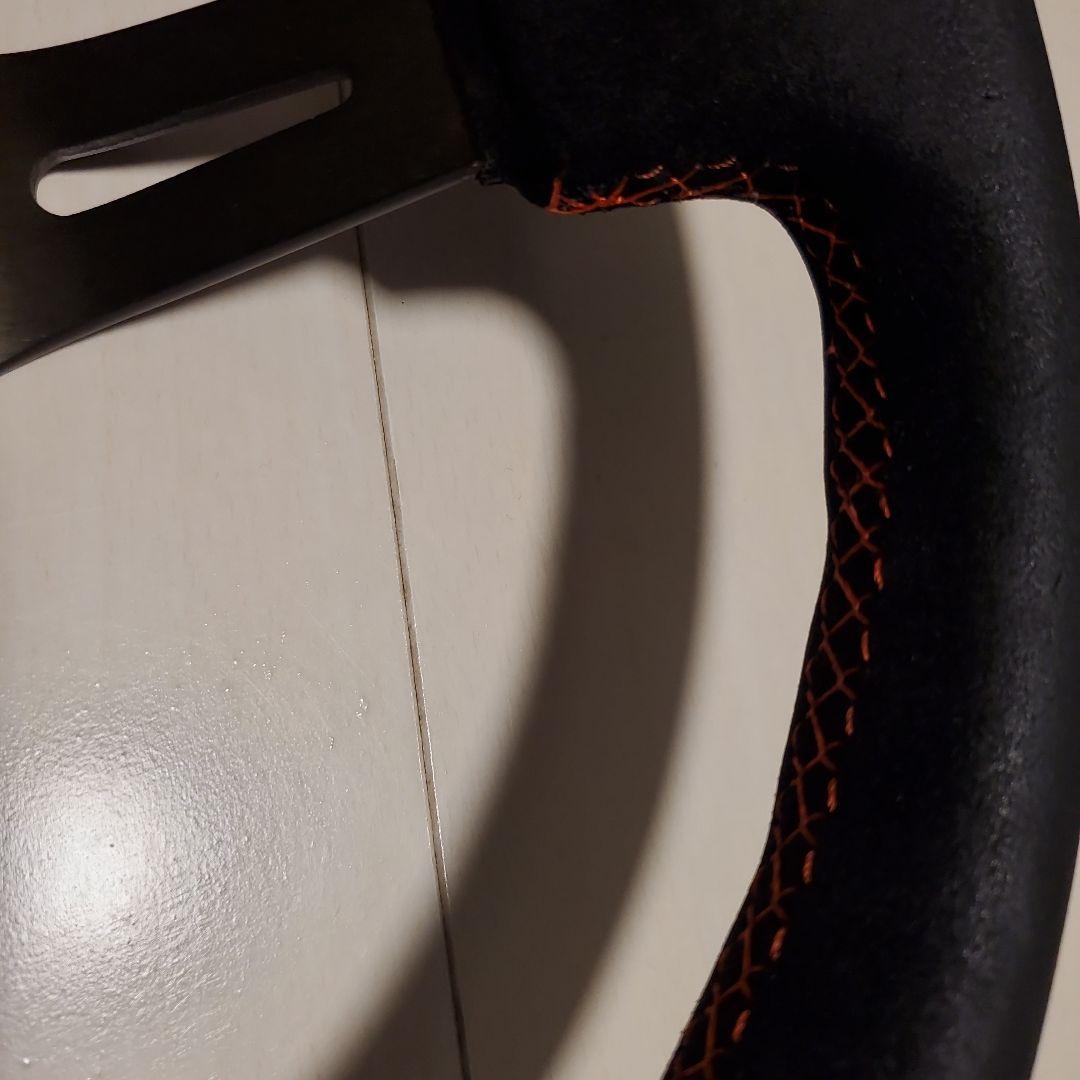 Avenue コンケーブステアリング35パイ バックスキン3スポーク 黒 正規品