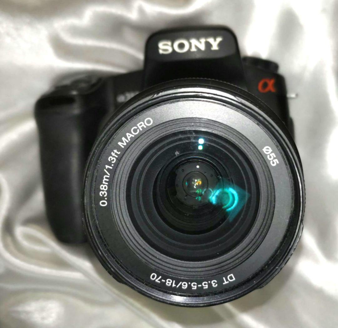 SONY α350 CCD 1400万画素 アルファ ストロボレンズ付 ソニー