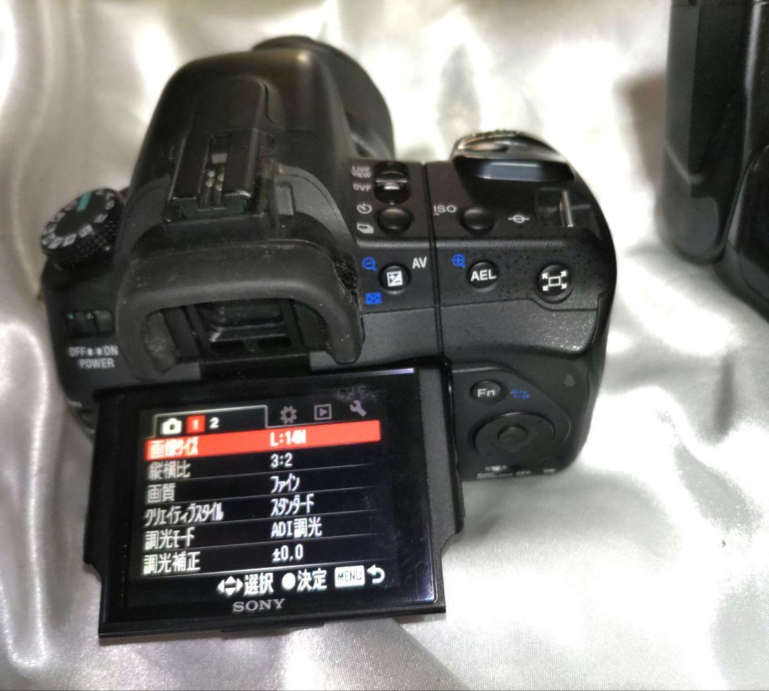 SONY α350 CCD 1400万画素 アルファ ストロボレンズ付 ソニー