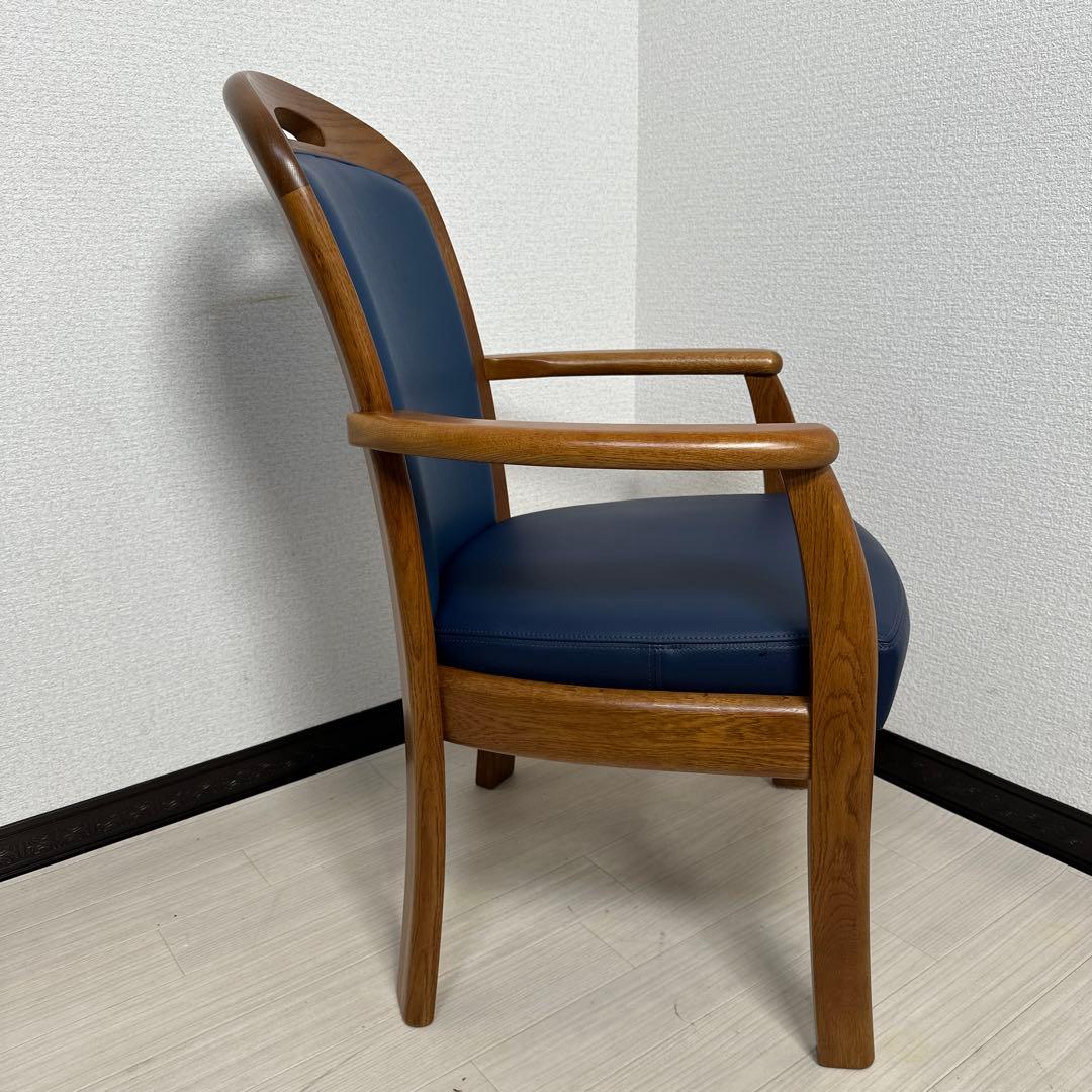 展示品 浜本工芸 HAMAMOTO アームチェア ダイニンチェア レザー※i1※