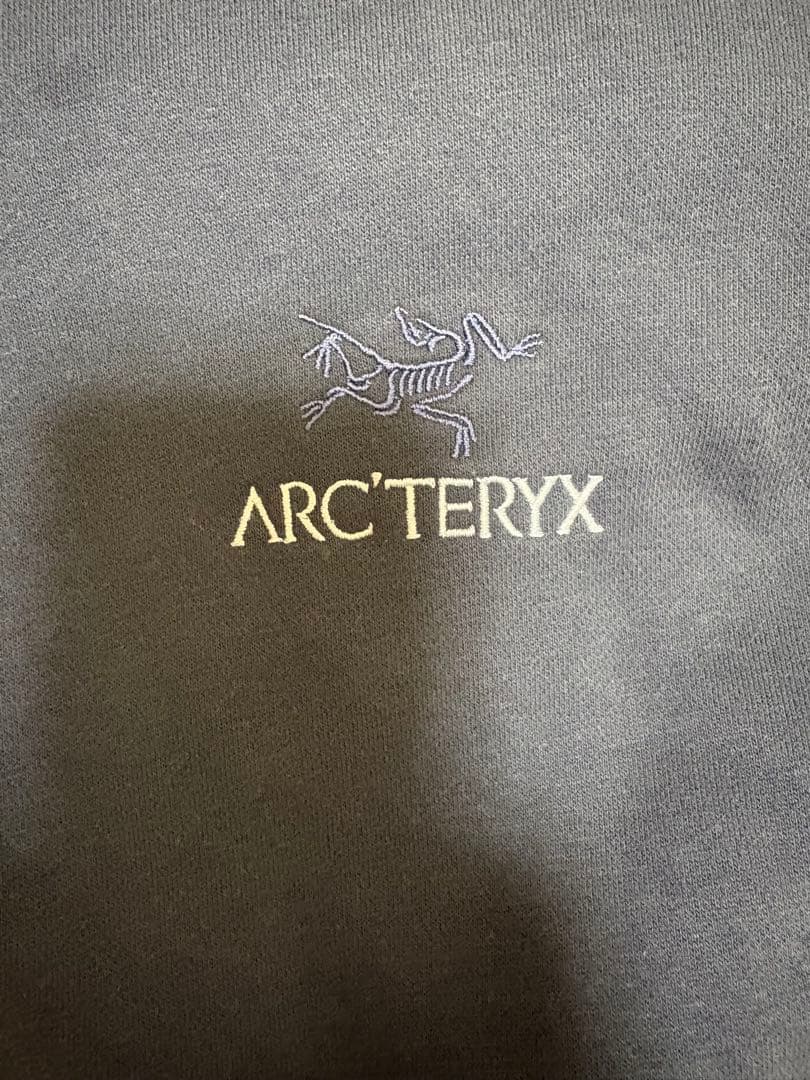 ARC'TERYX エンブレムフリースクルーメンズ ブラックサファイアSサイズ