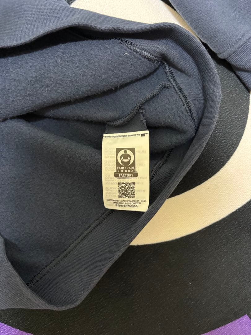 ARC'TERYX エンブレムフリースクルーメンズ ブラックサファイアSサイズ