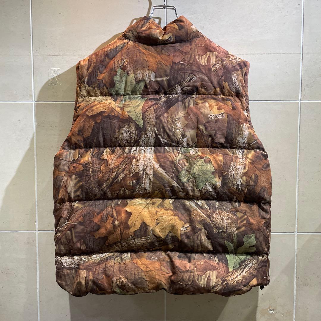 00s L.L.Bean リアルツリー リバーシブル ダウンベスト グリーン